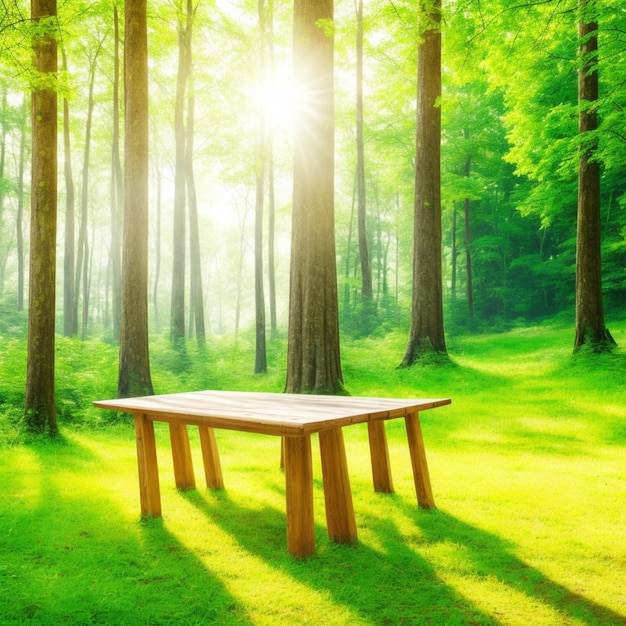 empty wooden table