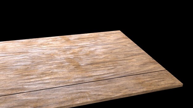 Empty wooden texture board or table top view isolated background