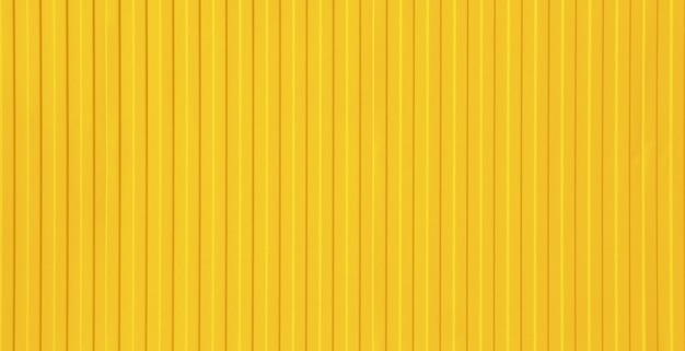 Empty yellow Corrugated metal background and texture surface