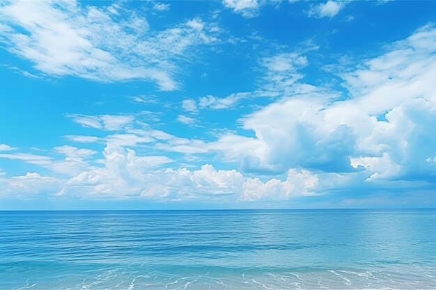 Photo empyreal moments captivating sea and ocean scenery adorned by azure skies
