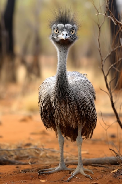 Emu bird in the wild