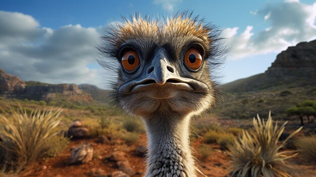 Photo emu high quality background