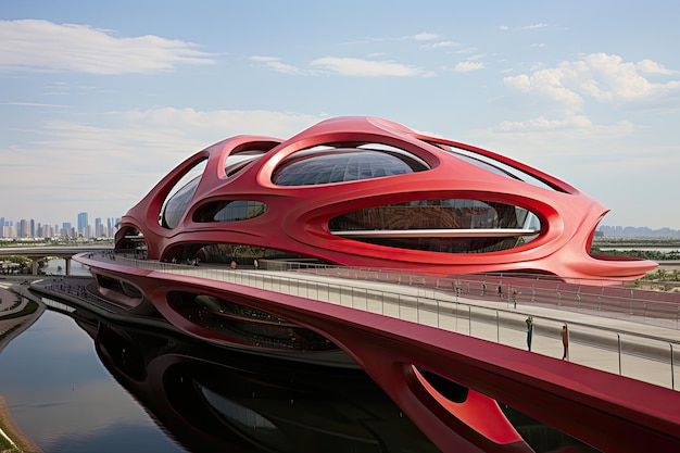 Foto montagne russe di emutful al ferrari world abu dhabi ia generativa