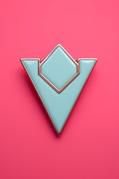 enamel pin on a plain color background