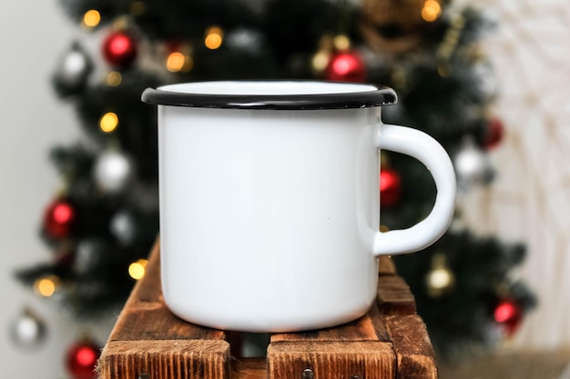 Enamel White Coffee And Tea Mug