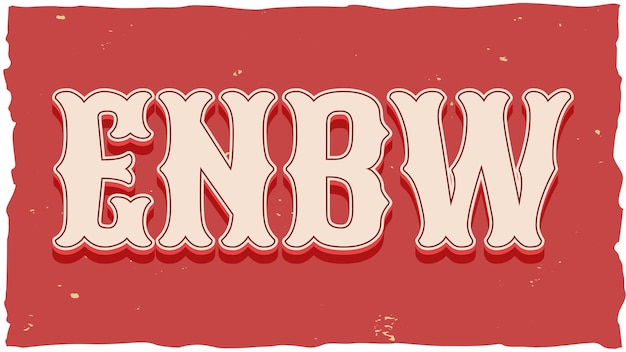 Photo enbw vintage text