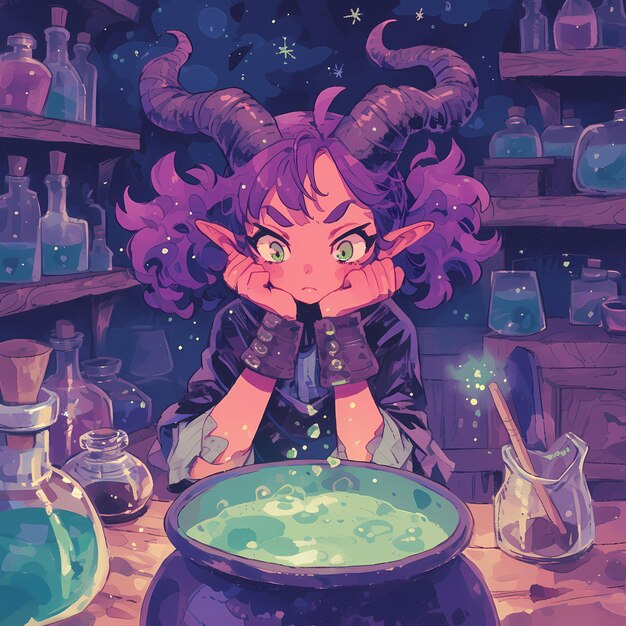 Photo enchanted alchemist the art of magical potions