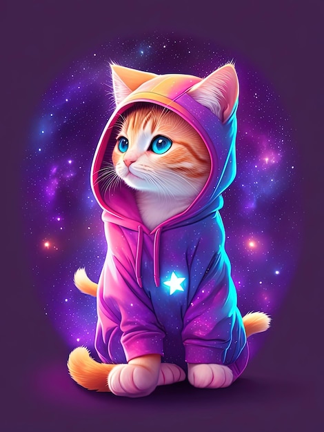 Enchanted animals galaxy halloween logo tshirt design