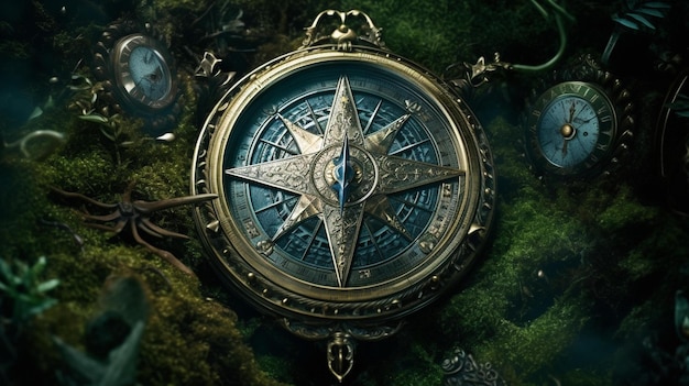 Enchanted Compass Wallpaper Стоковые Изображения Фото