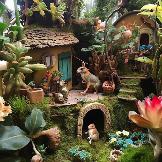 Enchanted Conversations A Whimsical Garden Alive with Talking Animals