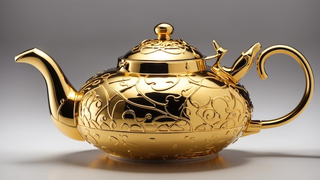 Enchanted Elegance The Mystical Gold Teapot by Fred A Precht