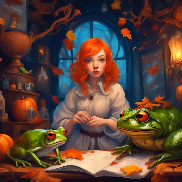 Enchanted Encounter Petite Sorceress and Monstrous Frog Nightmare
