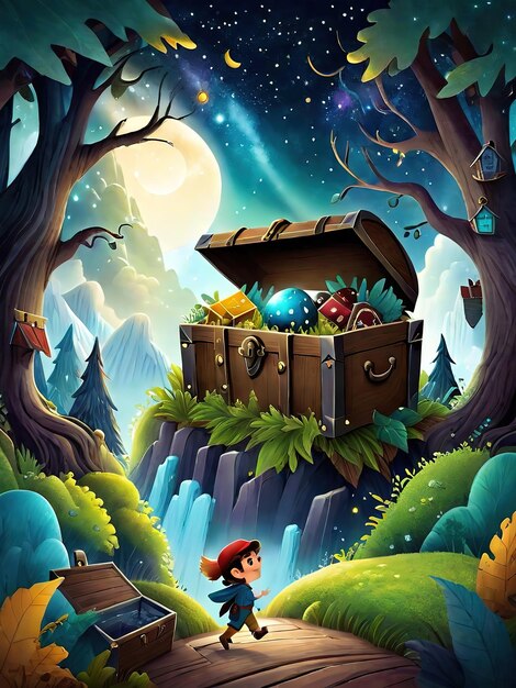 Foto copertina del libro enchanted forest adventure kid