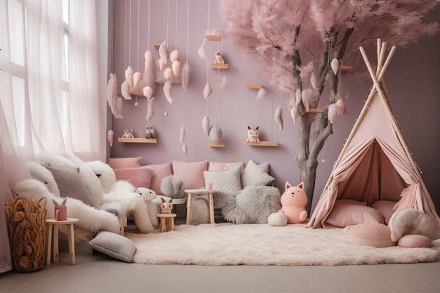 Enchanted Forest Coziness Whimsical Room for a Child