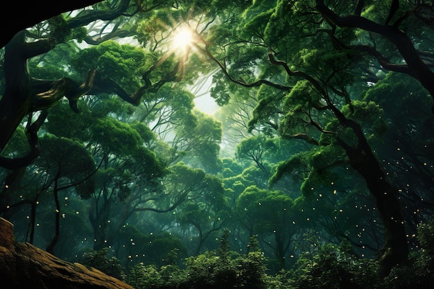 Зачарованный лес, пышный зеленый рай