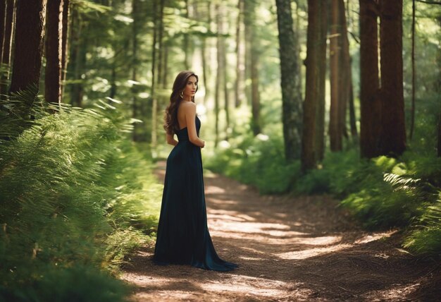 Foto la foresta incantata: un'esplorazione serena della bellezza della natura selvaggia