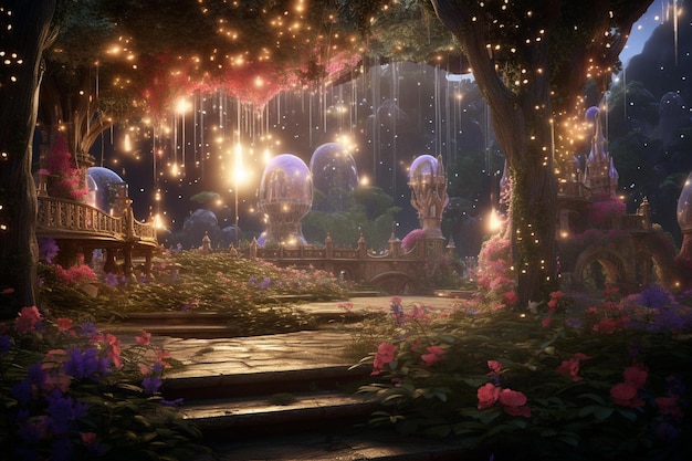 Enchanted garden where love blooms in the form of 00044 00