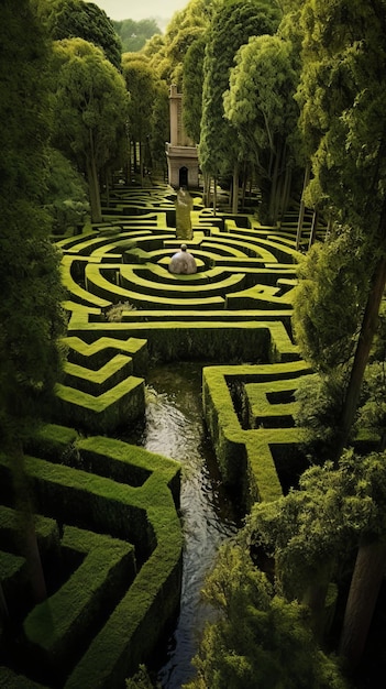 Enchanted Garden with Plant Maze