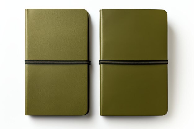 Foto enchanted green notebook een verhaal gebonden in zwart op wit of png transparante achtergrond