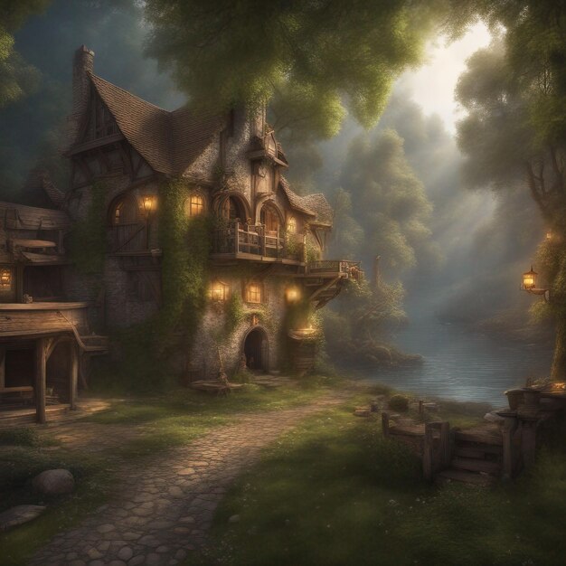 Enchanted Haven A Mystical Abode Nestled Deep in the Enchanting Woods