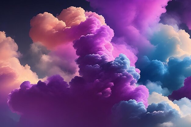 Enchanted hues dreamy vibrant smoke backgrounds alive with pink purple and blue billowing clouds