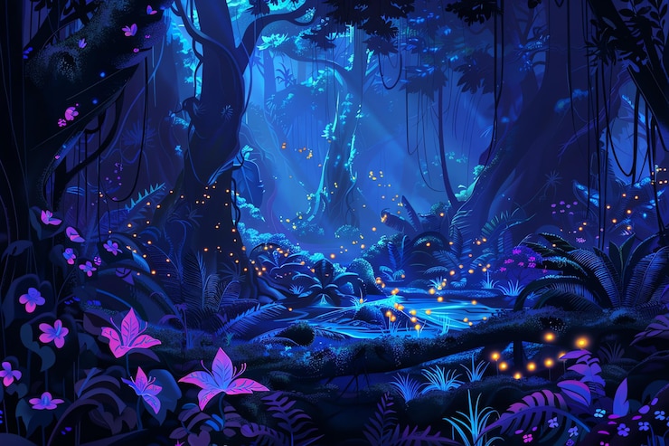 Photo enchanted jungle background