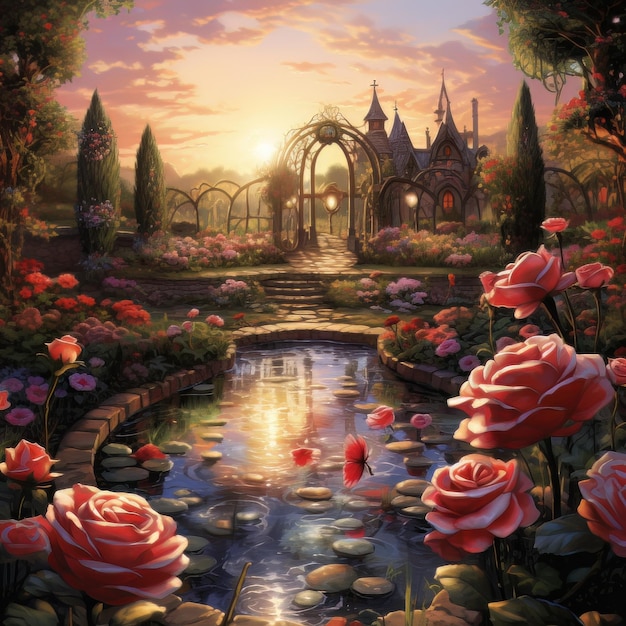 Enchanted rose garden