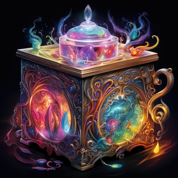 Enchanted Tea Delights A Kaleidoscope of Colourful Magic and Fantasy Art