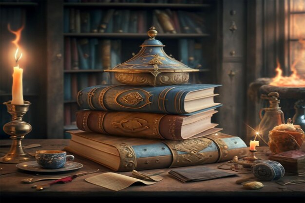 Enchanted Tomes Magical Manuscripts Ancient Scrolls