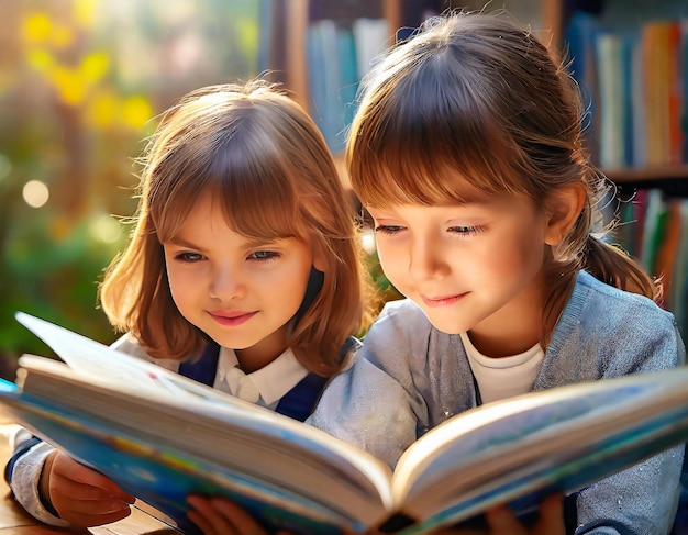 Фото Зачарованный мир чтения дети празднуют день книги