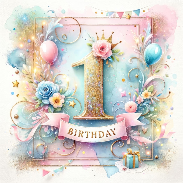 Enchanting 1st Birthday Celebration Art