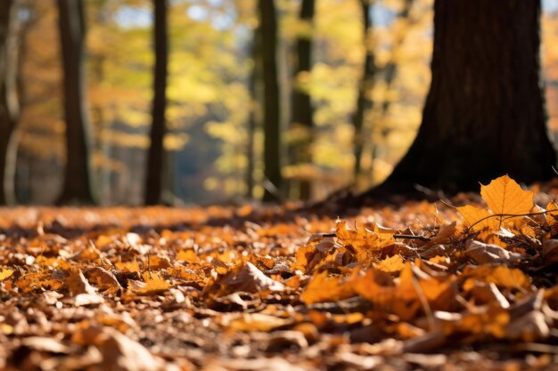 Premium AI Image  Enchanting Autumn Exploring the Forest's Fall Tapestry