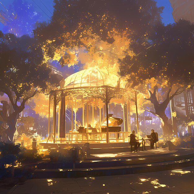 Enchanting Autumn Music Pavilion