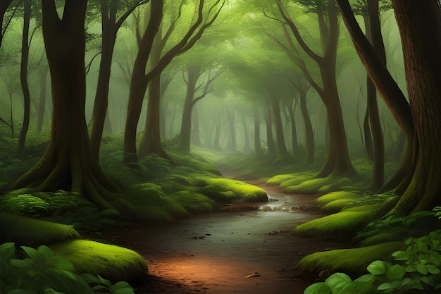 Enchanting beautiful forest