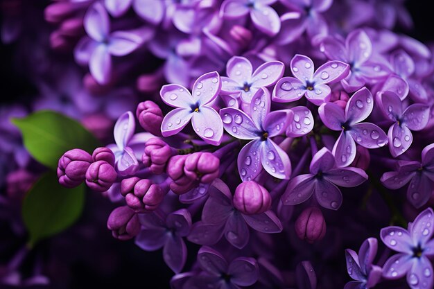 Foto l'incantevole bellezza dei fiori di lilac viola da vicino un'affascinante fotografia ar 32