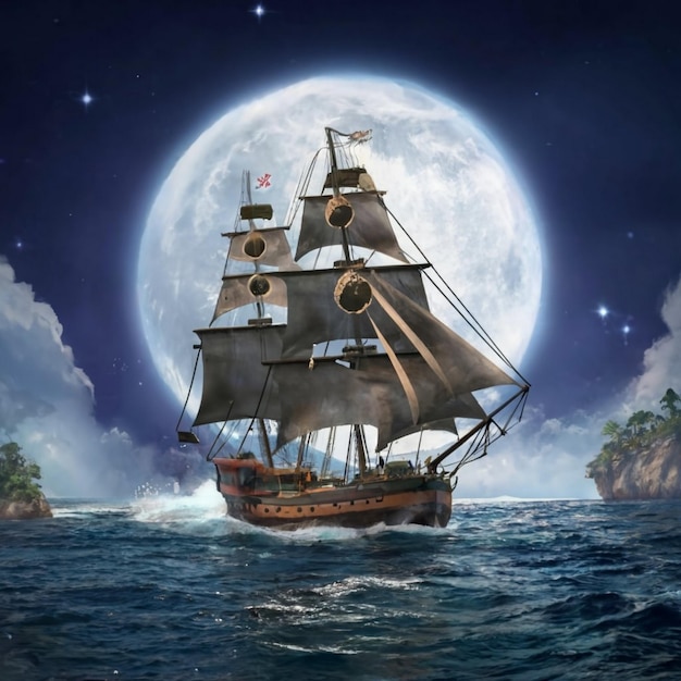 the enchanting beauty of a lotusfilled canal under the glowing moon a mesmerizing