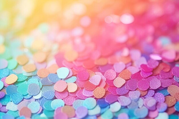 Enchanting Bokeh Unleashing Vibrant Rainbow Glitter on Soothing Background SO 01161 01