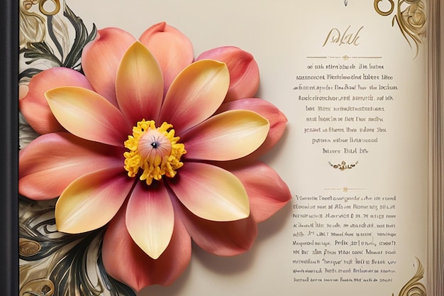 魅力 的 な 本 の 表紙 複雑 な パッピー 花 の 花びら を 近く から 見る