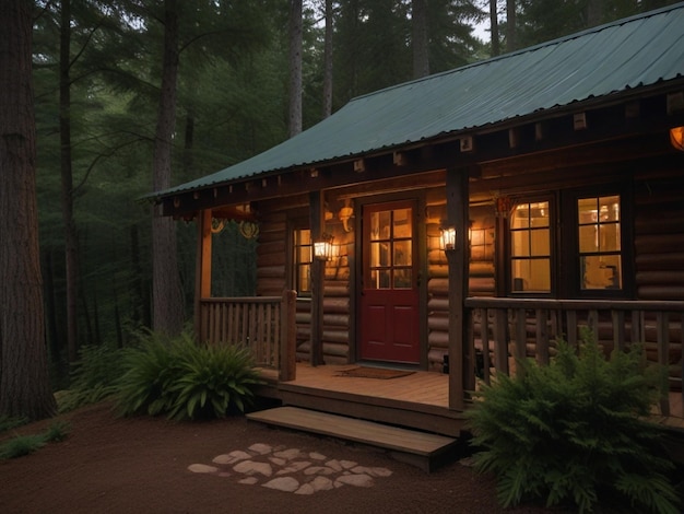 魅力的な小屋の避難所 自然の中の静かな避難所
