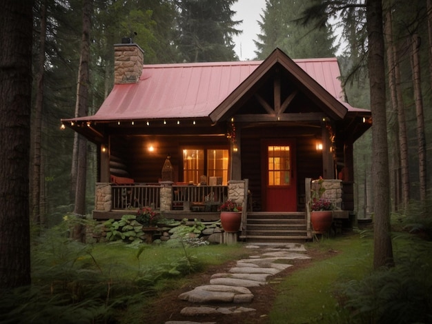 魅力的な小屋の避難所 自然の中の静かな避難所