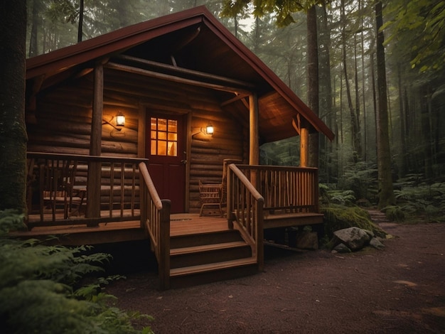 魅力的な小屋の避難所 自然の中の静かな避難所