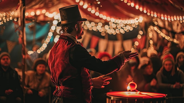 Photo enchanting carnival magic show