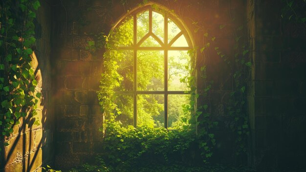 Enchanting Castle Interior Verdant Splendor