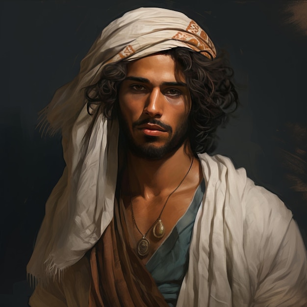 Photo enchanting charm unveiling the allure of north african handsome male characters