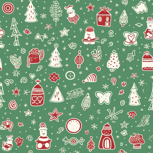 Premium AI Image  Enchanting Christmas Elegance Seamless Pattern Background