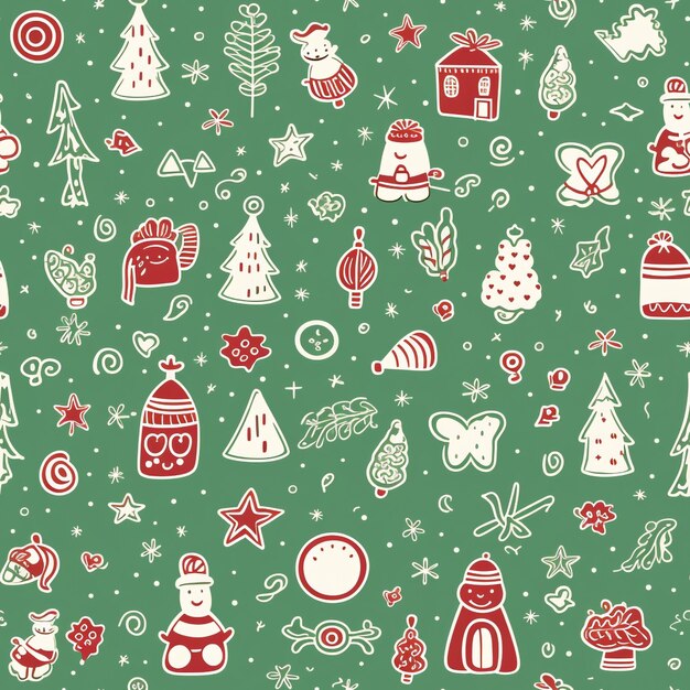 Enchanting Christmas Elegance Seamless Pattern Background