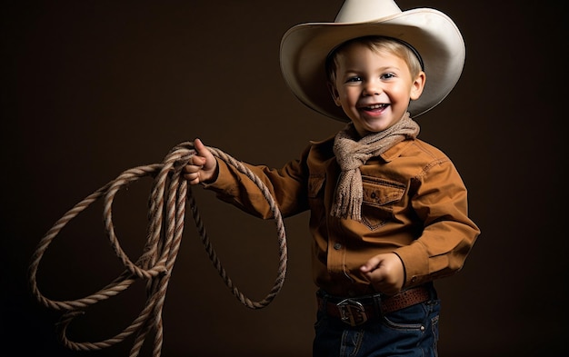 Enchanting Cowboy Costume Pose