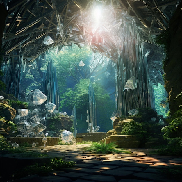 Enchanting Crystalline Forest