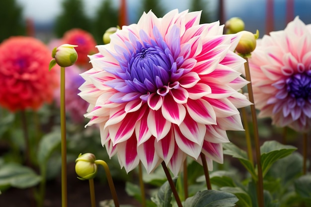 Enchanting Dahlia Beauty in Full Bloom