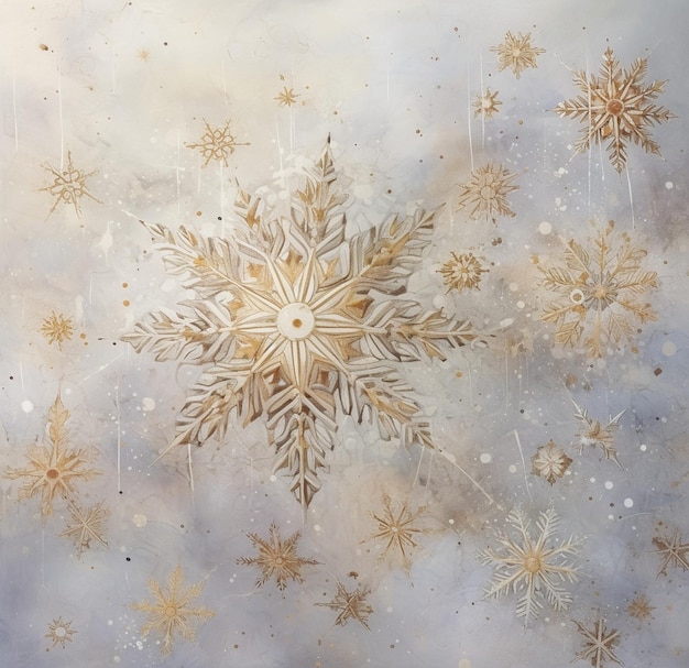 Enchanting Dance of Snowflakes A Jon J MuthInspired Vintage Masterpiece